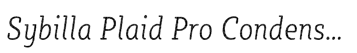 Sybilla Plaid Pro Condensed Thin Italic